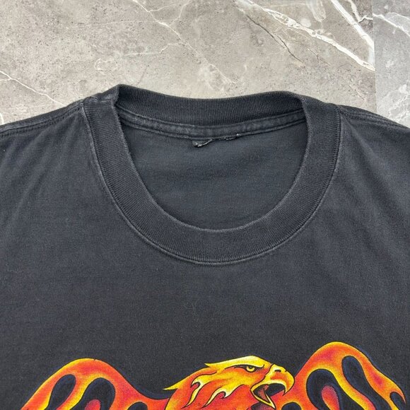 Vintage Harley Davidson Graphic Tee Mens 3XL XXXL Flames Eagle Short Sleeve y2k - Picture 6 of 9